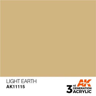 AK Interactive AK11115 Light Earth Acrylic Paint 17ml (3rd Generation)